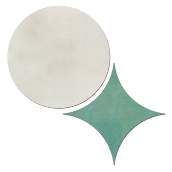 Mosaic House Moroccan tile Soho XL 1-12 set White,   Light Green,    solid zellige, mosaic, zellij, loose, size, glaze 
